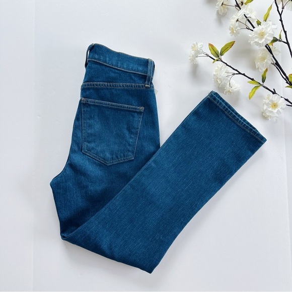 Veronica Beard Carly Kick Flare Crop High Rise Jeans in Blue - Picture 5 of 8